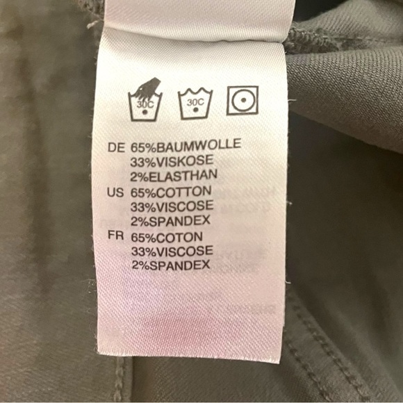 Articles of Society Madre Frayed Denim 3” Jean Shorts in Pompano/Olive Green - Picture 11 of 12